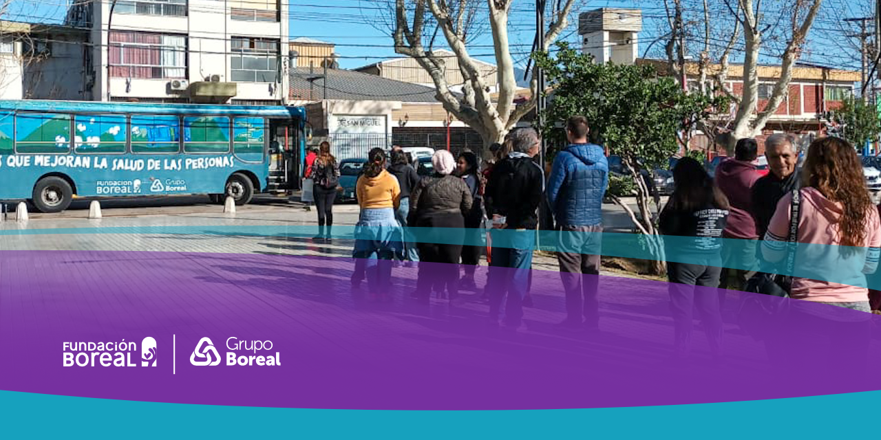 Visita del colectivo móvil a Las Heras, provincia de Mendoza